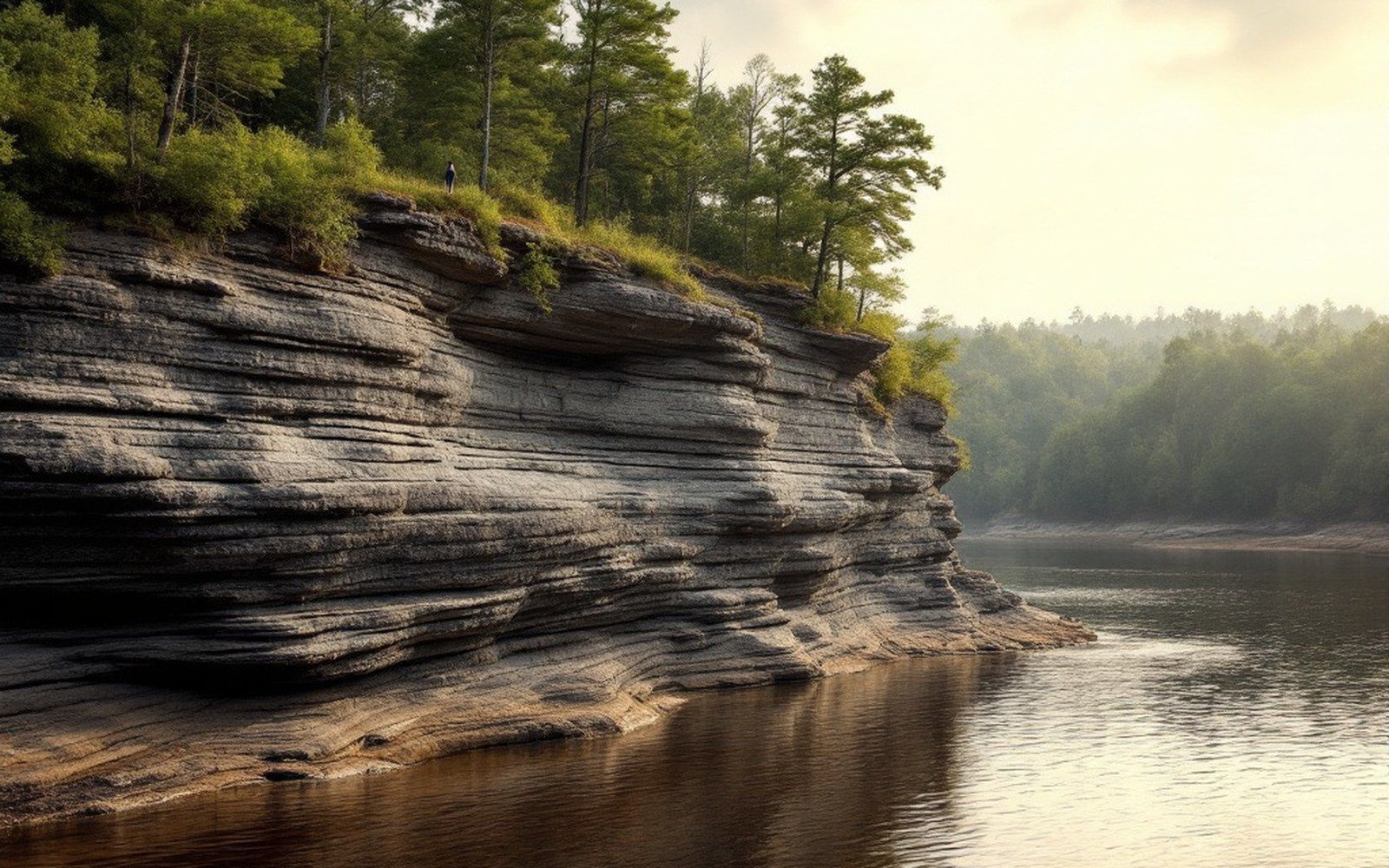 A hundred and fifty feet of rock above the Cape Fear